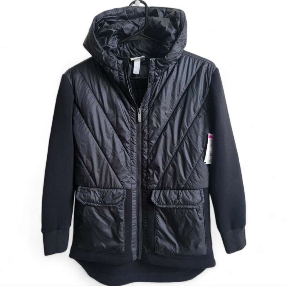 Zella Kids' Hybrid Puffer Jacket Size Medium Black
